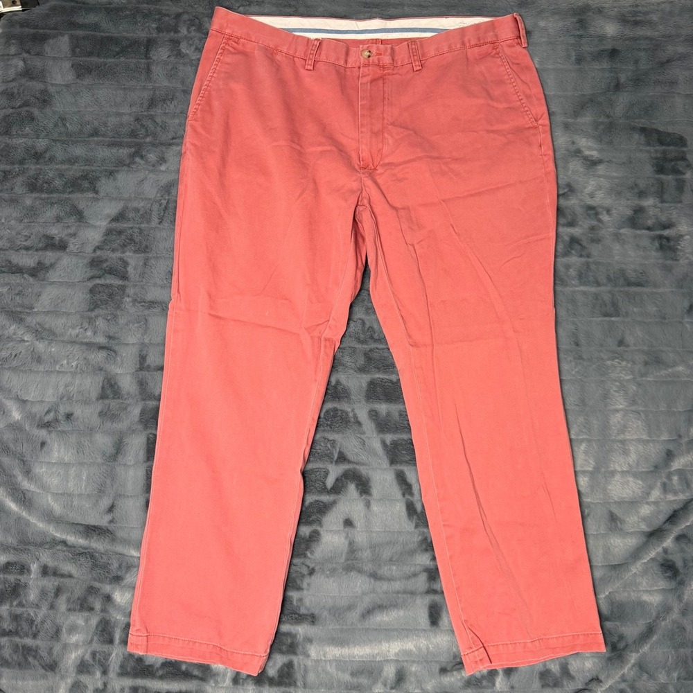 Polo Ralph Lauren Mens Classic Fit Chino Pants 40x28 Coral Pink Salmon Cotton